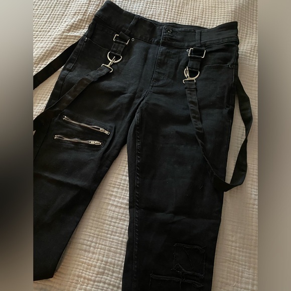 Hot Topic Denim High Rise Super Skinny Punk Pants W11 EUC - Picture 2 of 7